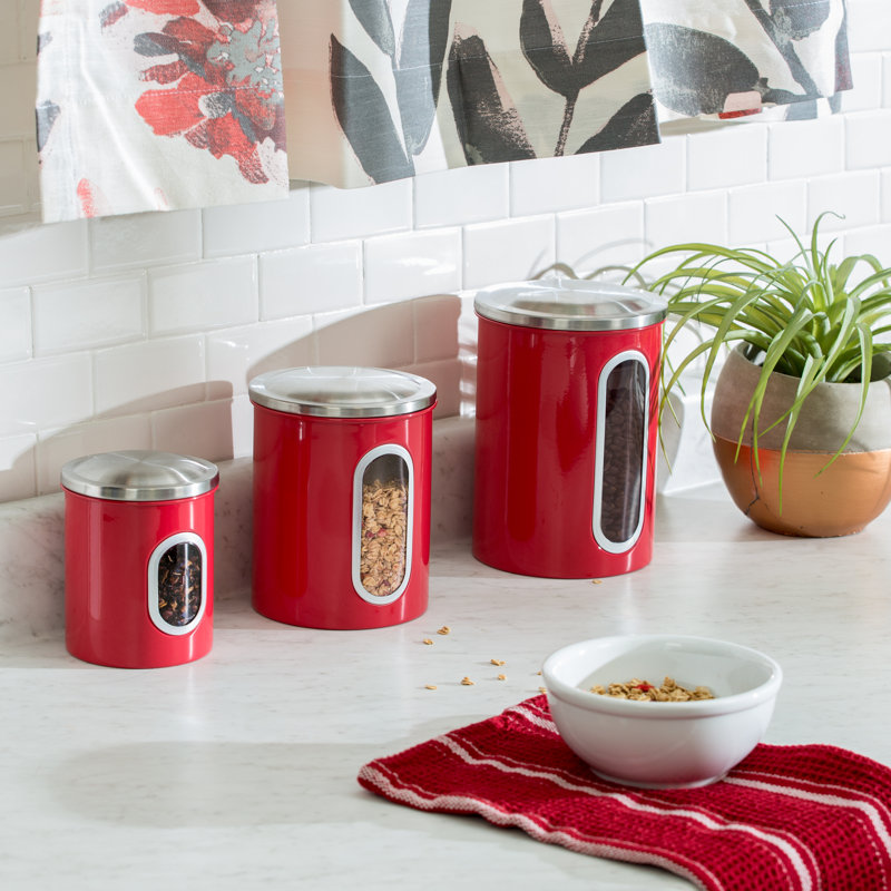 0,49 pte Ensemble de pots de cuisine, Rouge