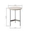 Petite table d'appoint ronde décorative, table d'appoint à plateau en pierre frittée avec structure en métal robuste, table de chevet polyvalente et support à plante pour l'intérieur