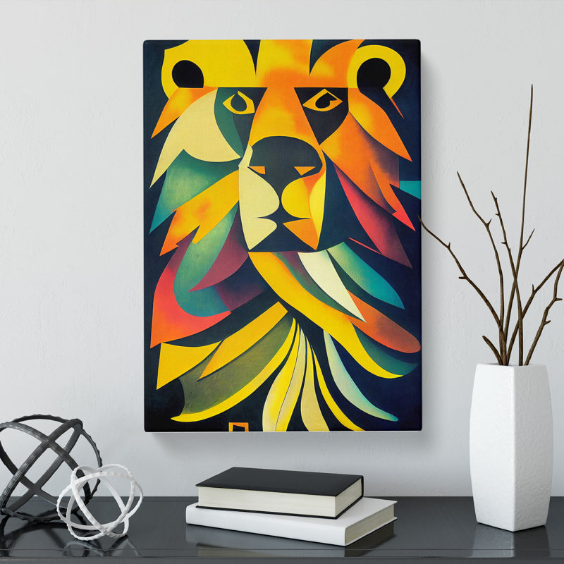 Lion Abstract Vol.4 - Wrapped Canvas, 76cm H x 50cm W x 3cm D