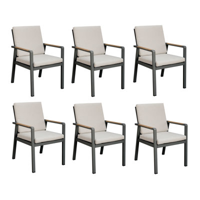 Chaise de patio avec coussin Athanas
