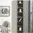 8-Tier Media Tower Rack, Slim Storage Cabinet with Adjustable Shelves, Tall Narrow Bookcase Display Bookshelf, Multi-functional double-decker bookcase-1414160064