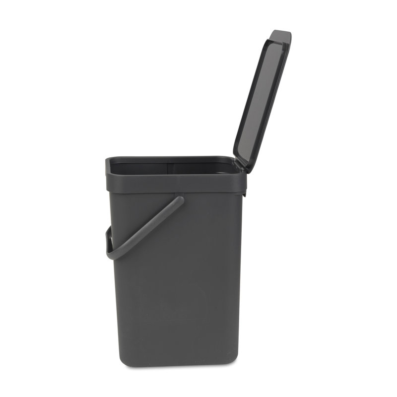Poubelle de recyclage en plastique Sort & Go de Brabantia, 3,2 gallons, gris