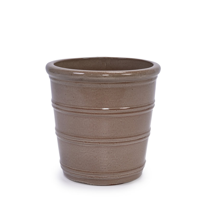 Ceramic Flowerpot, Antique Yellow