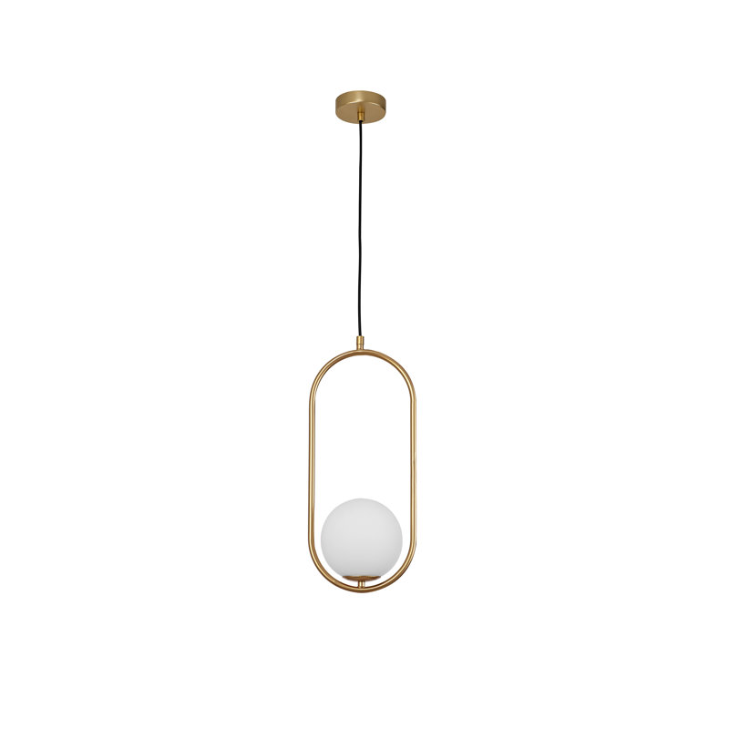 1 - Light Brass Gold Sphere Pendant