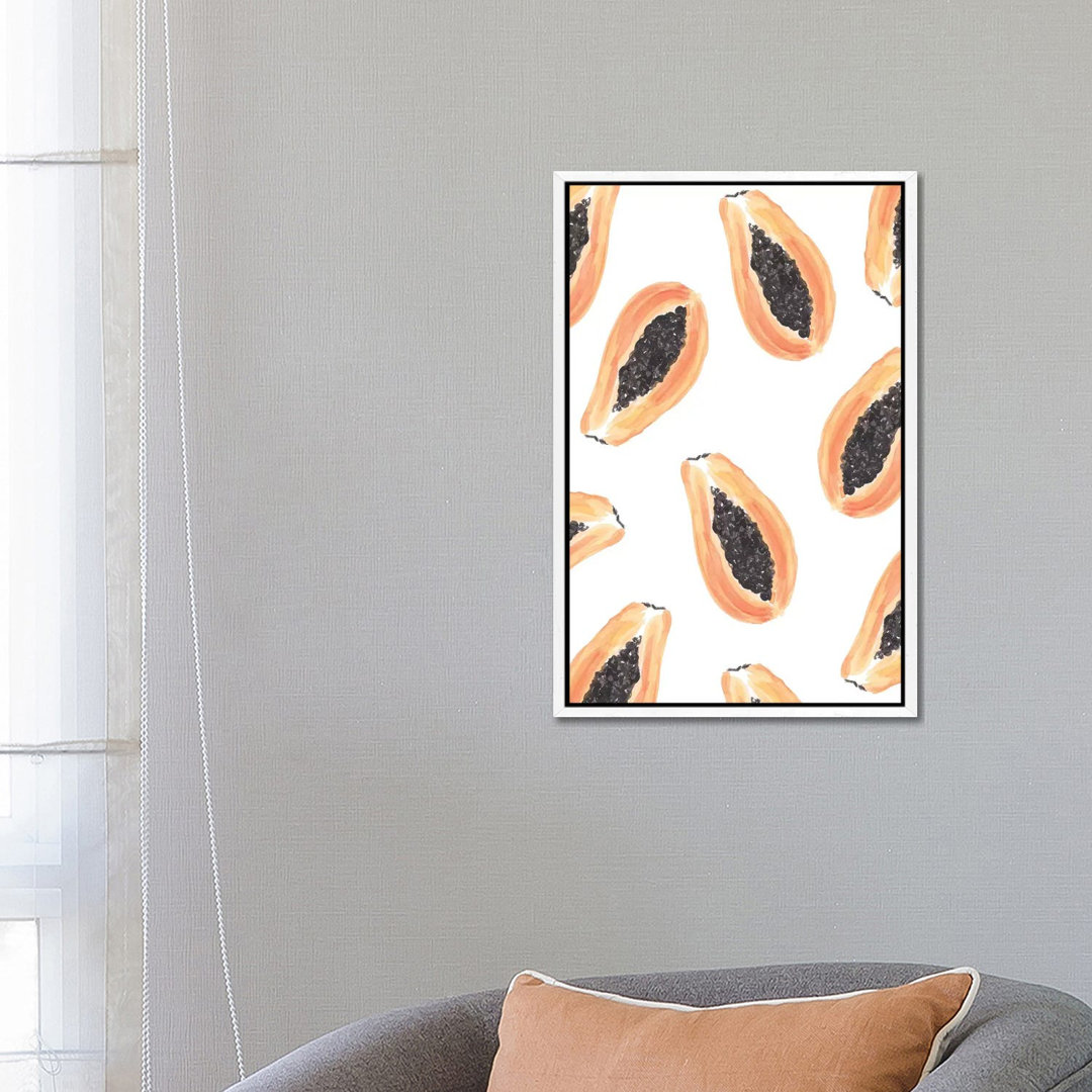 Papayas von Sabina Fenn - Galerie- Giclée auf Leinwand