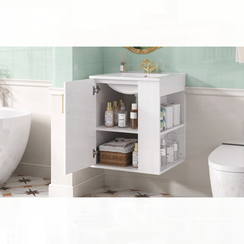 Meuble-lavabo mural avec évier