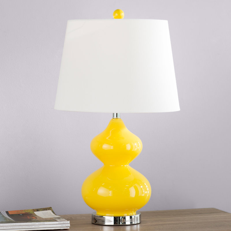 Glass Table Lamp, Yellow