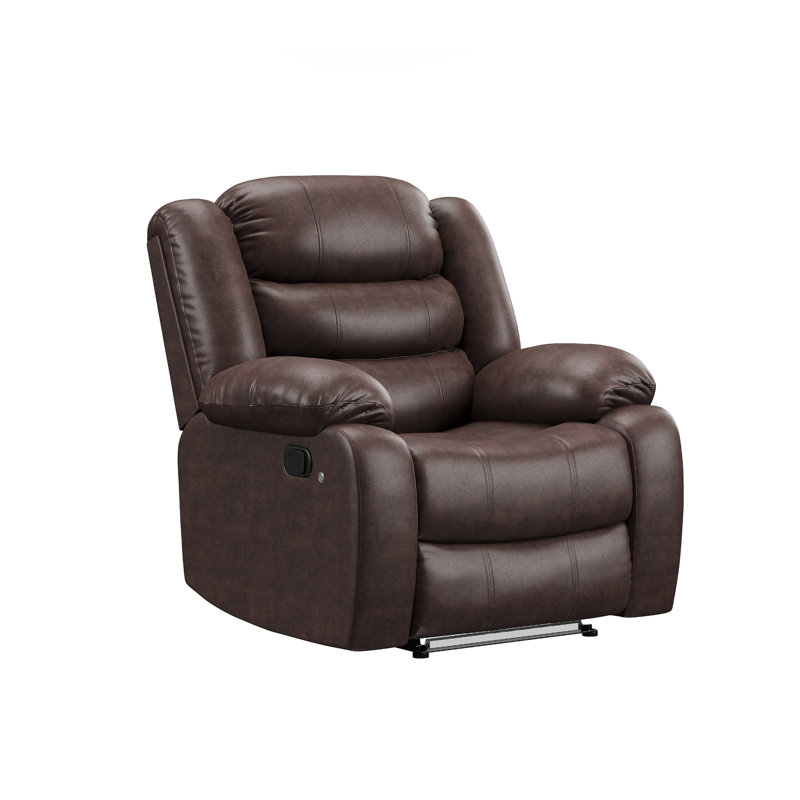 Fauteuil inclinable oscillant avec éclairage DEL, brun