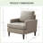 Clancy Armchair With Solid Wood Legs-129459924
