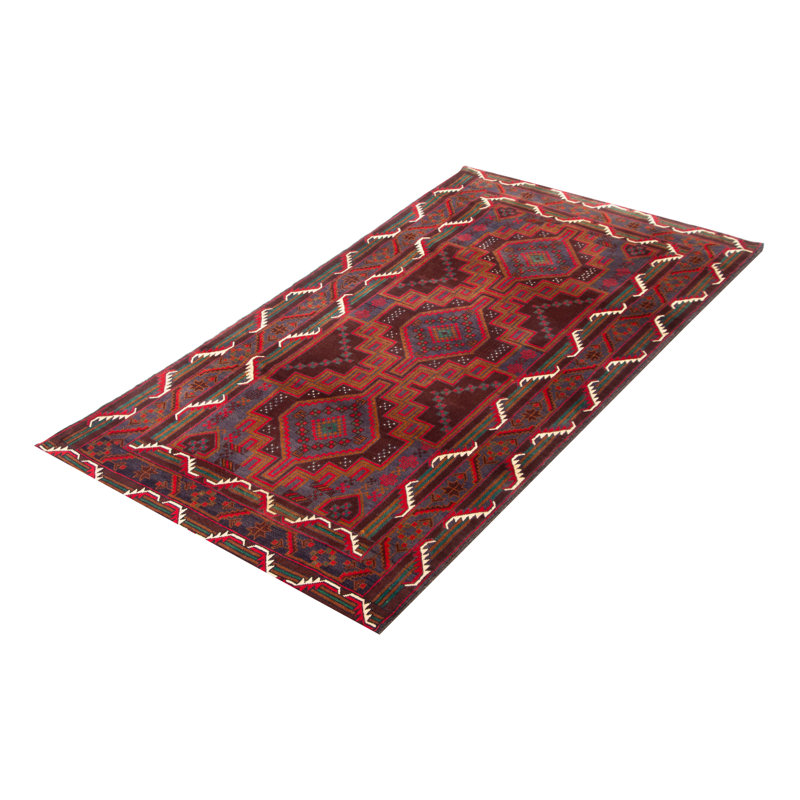 Tapis brun Teimani 3 pi 9 po x 7 pi 1 po