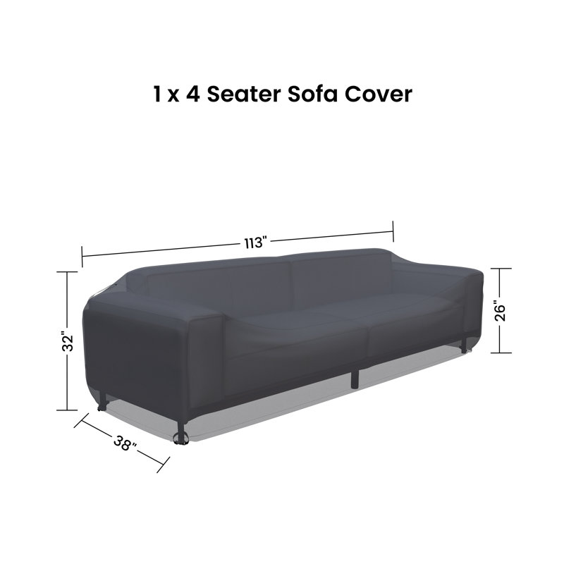 111.81 Comfortable Wood Patio Sofa Cover