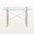 Penny White Finish Computer Desk With Silver Metal X-Support & Leg, 29.77" H X 48.71" W X 23.52" D-1179412101