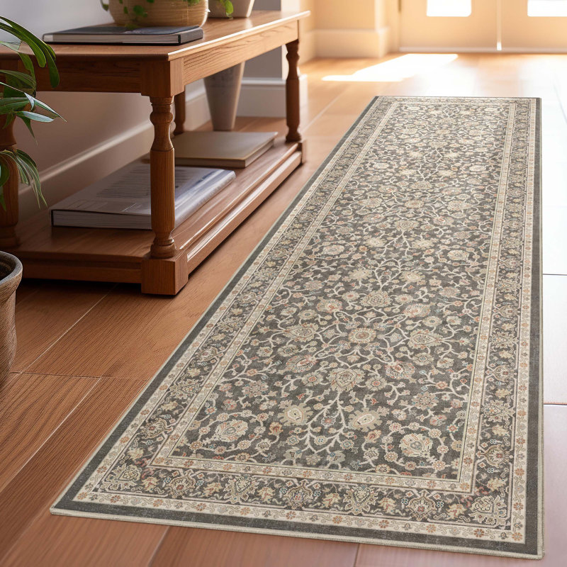 Tapis rétro Charlton Home® Dyrk Rome, Tapis de couloir 2 pi 3 po x 7 pi 3 po