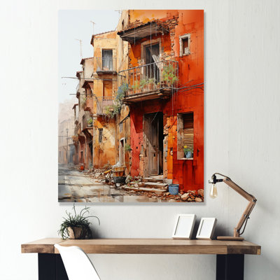 «City of Terracotta Townscape I», reproduction sur toile