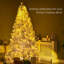 Arbre de Noël artificiel 53,25 po, H 88,5 po, 1518 branches, 500 lumières à DEL blanc chaud, ouverture automatique, blanc, feu, installation facile 87,86 po Grand arbre avec installation sans effort de la flamme
