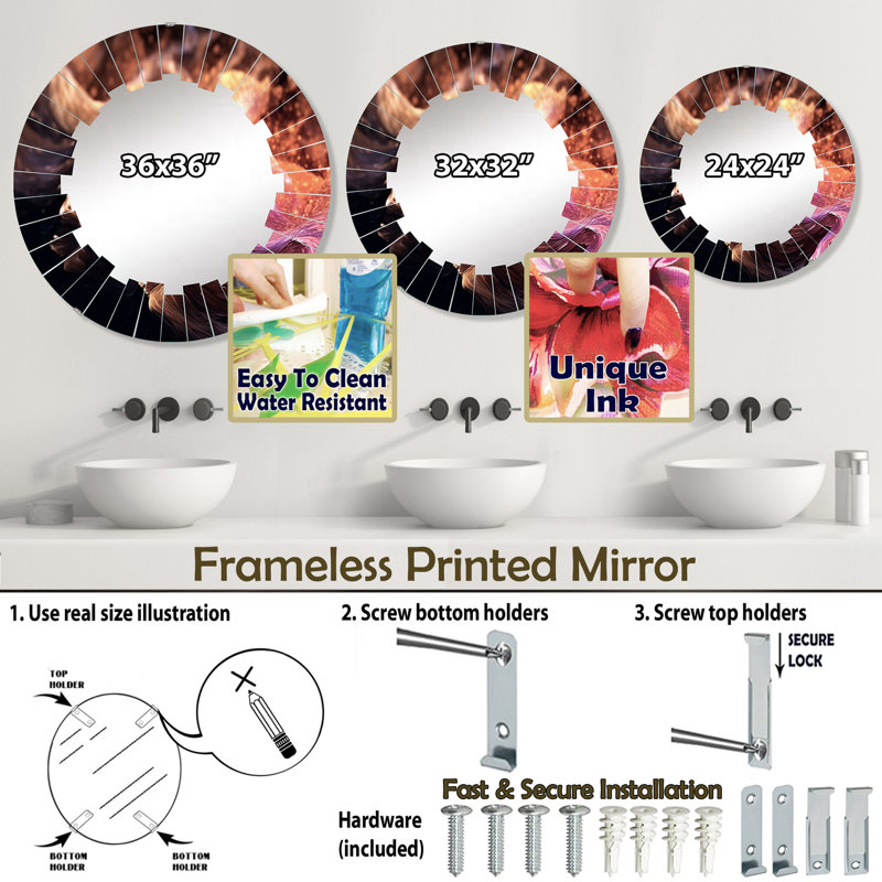 Miroir Zulla, 24 po x 24 po
