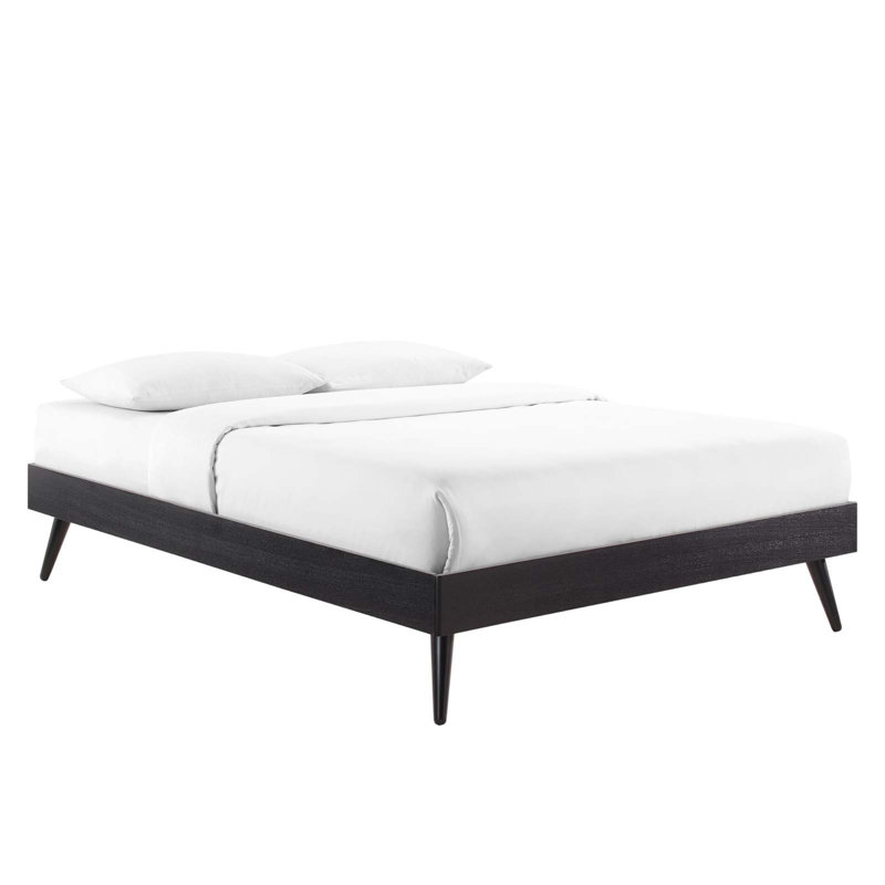 Margo Wood Platform Bed Frame, Gray, King