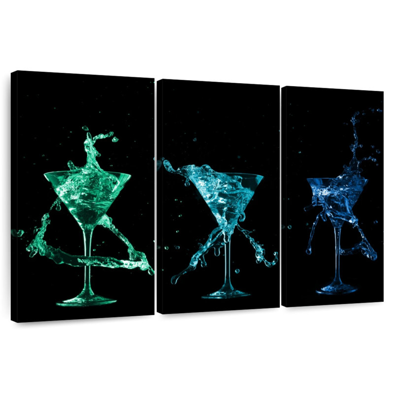 Yarlin Martini Cocktails Spill, 36" H x 57" W