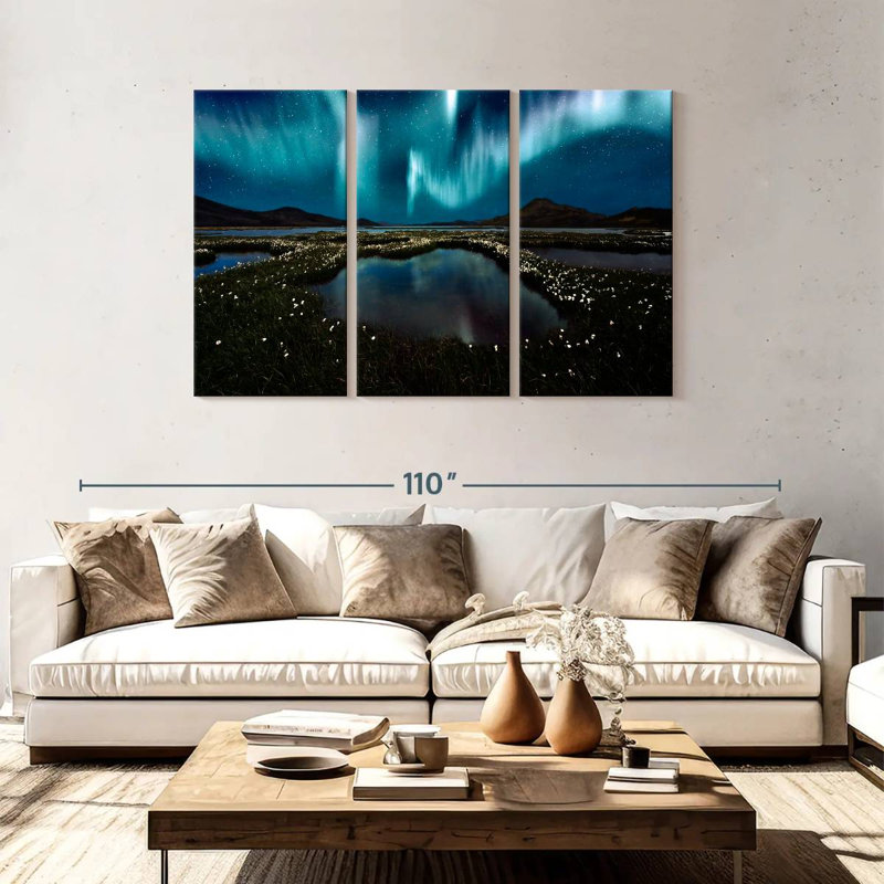 Alvord Landmannalaugar Northern Lights, H 48 po x l 74 po