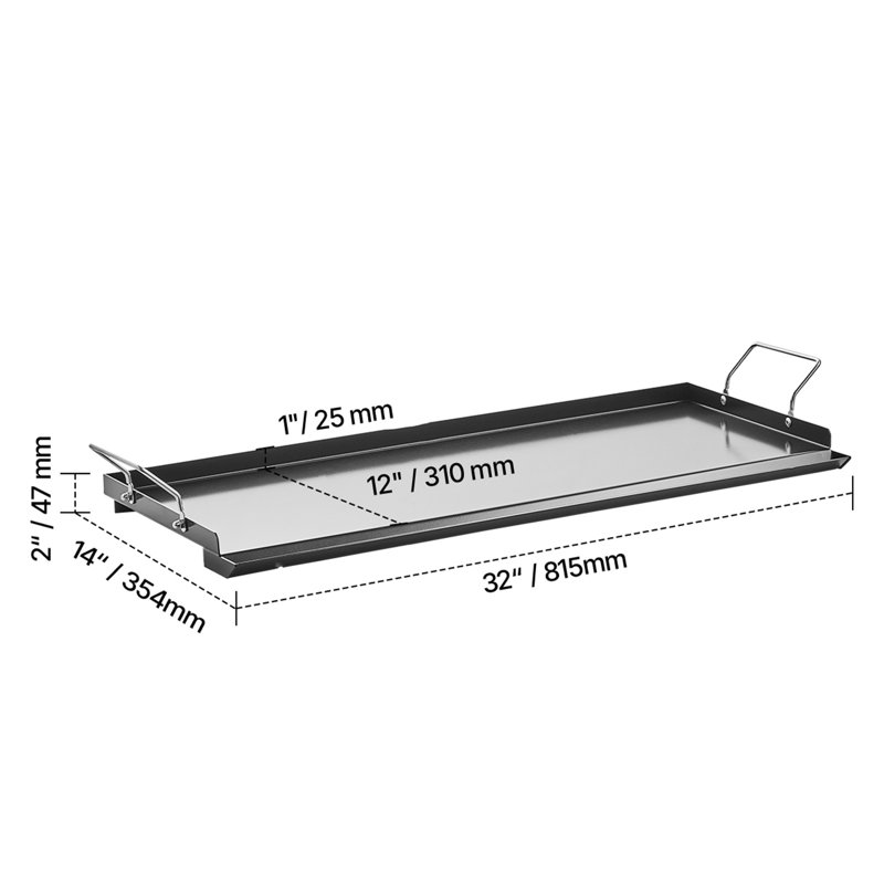 35.6cm Carbon Steel Grill Pan, 81.3cm x 35.6cm