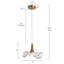 Luminaire suspendu en verre soufflé à la main à 1 lumière de 11 po à intensité variable Ellsinore