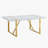 7-piece Modern Faux Marble Dining Set with Geometric Metal Base and Cantilever Chairs-1362882730-1397945883