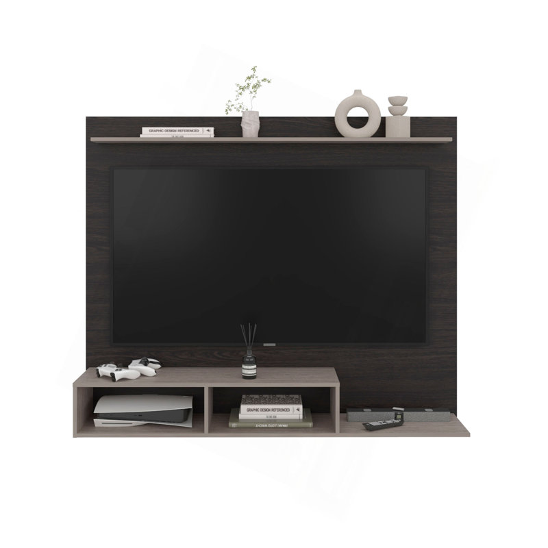 Meuble audio-vidéo moderne avec rangement pour jeux vidéo Bethune, Gris