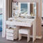 Table de coiffeuse 41 "avec miroir à DEL et rangement pour grand espace-1259386157