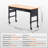 60" Workbench on Wheels Adjustable Height Table with Power Outlet & Drawer
