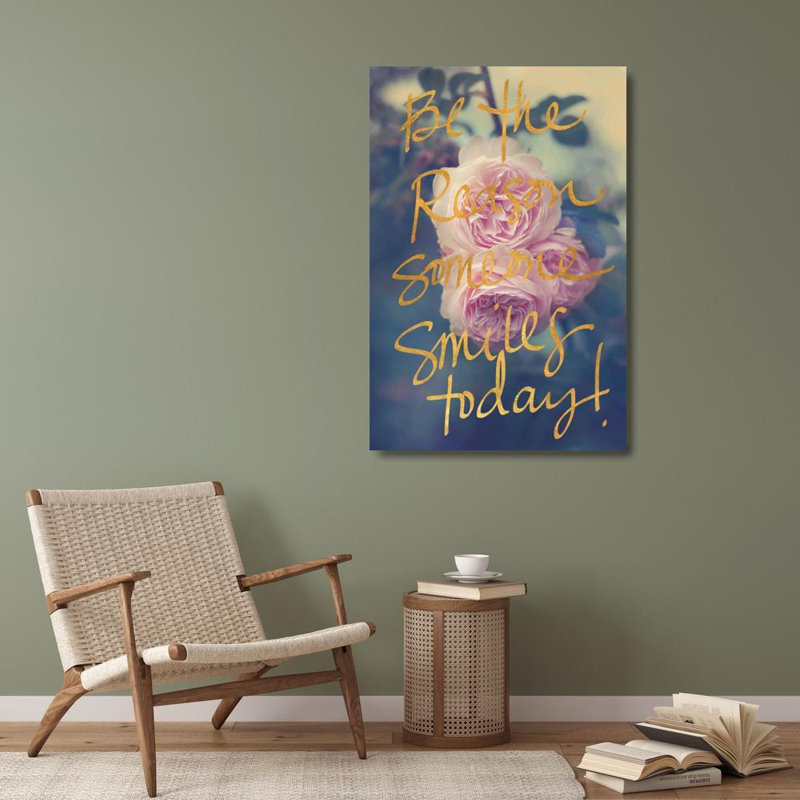 House of Hampton® Gardner, art sur toile tendue avec galerie Sarah: Be the Raison, H 40 po x l 28 po