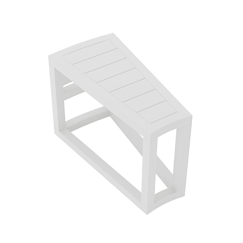 Table d'appoint Yarieli blanche en forme de coin