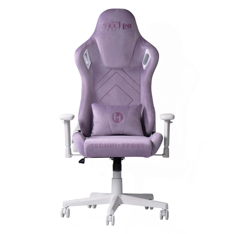 Velvet Memory Foam Gaming Chair, Purple