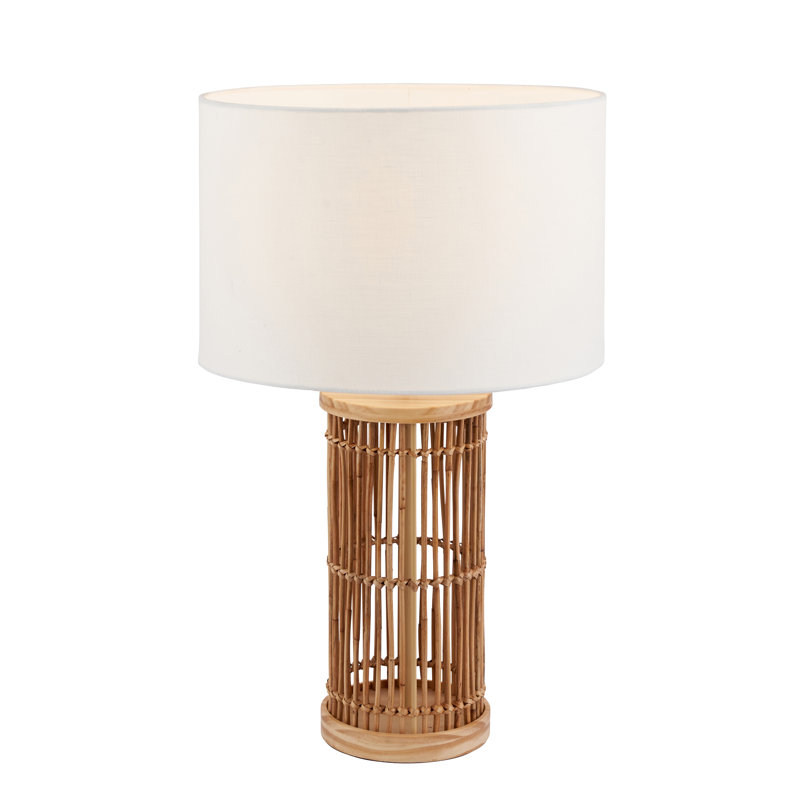 Delarue Wicker/Rattan Lamp, 51cm H x 30cm W x 30cm D