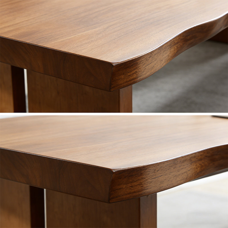 Table de conférence moderne à 8 places en bois massif naturel et bureau de direction, H 29,53 po x L 94,49 po x l 39,37 po