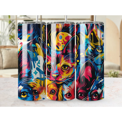 Choose Handmade Tumblers 591ml Vacuum Insulated Stainless Steel (18/8) Travel Tumbler with Straw
