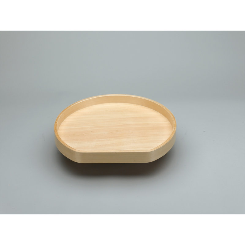 Banded Wood D-Shaped Lazy Susan for Corner Wall Cabinets w/Swivel bearing, 18.5, Natural, 20.0