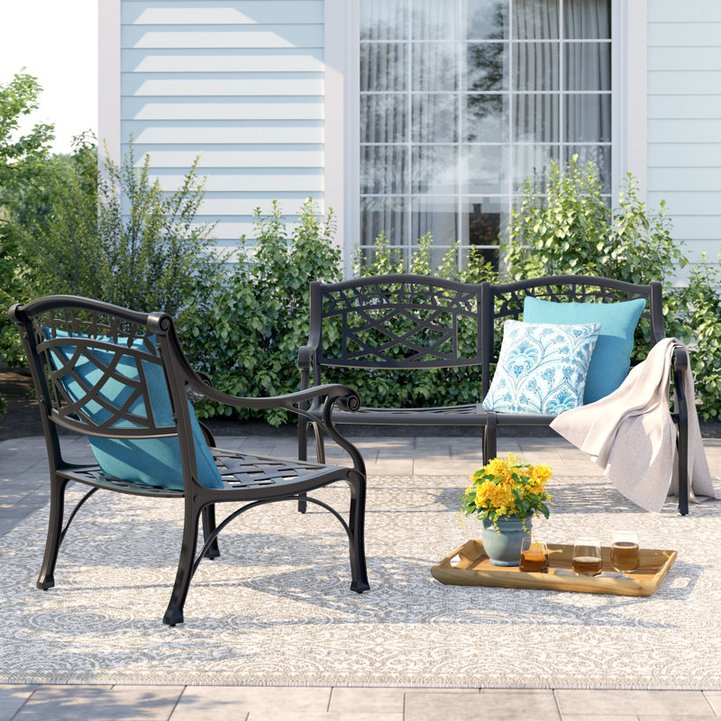 Polebridge 2 - Person Patio Conversation Set with Cushions