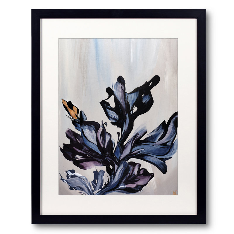 Rêve d'Innogène par Novi Lim, H 31,2 po x l 25,2 po, Papier avec cadre noir