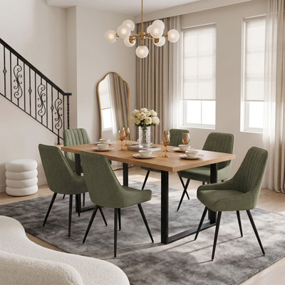 Audna 6-Person Upholstered Dining Set