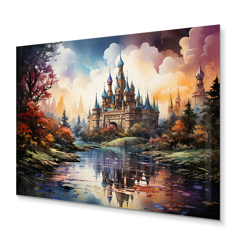 Tapisserie «Castle Magic Castle» - Impression sans cadre sur métal, H 16 po x l 32 po x P 1 po