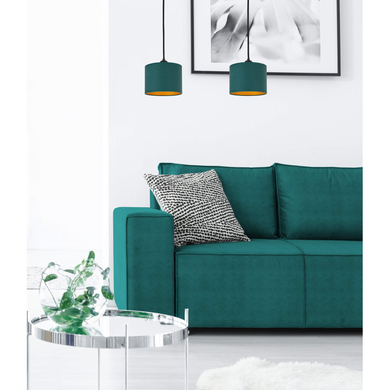 Marciella - Light Drum Pendant, 21cm H x 54cm W, 2, Green