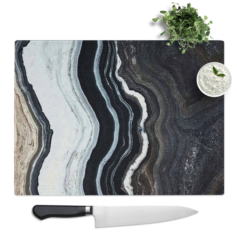 Black Marble Vol.3  Glass Chopping Board