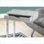 Table basse compacte en forme de C en stratifié gris avec tiroir de rangement, base en métal chromé pour le salon-1250269983-1250269979