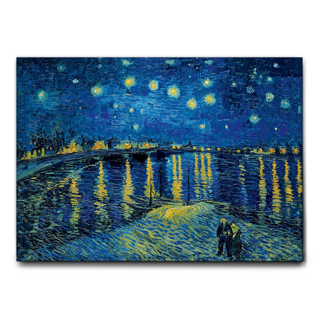 Leinwandbild Vincent Van Gogh - Sternennacht an der Rhone