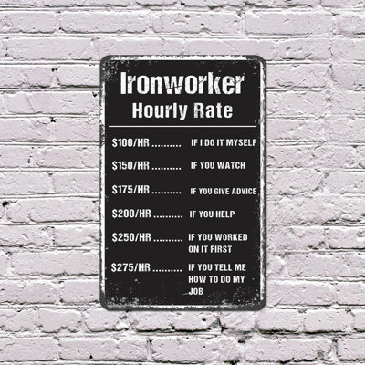 Plaque en plastique 8 po x 12 po Ironworker