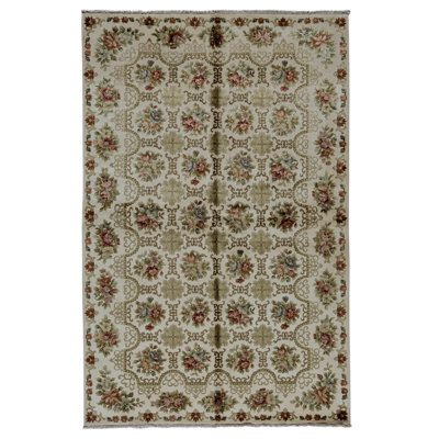 Handmade Silk and Wool Area Rug