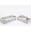 Ensemble 2 pièces gris - Canapé 3 places avec assise rembourrée épaisse et table d'appoint en tissu bouclé pour la maison, canapés gris