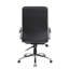 Fauteuil de direction pivotant haut Dave, finition chromée, vinyle noir-117561314