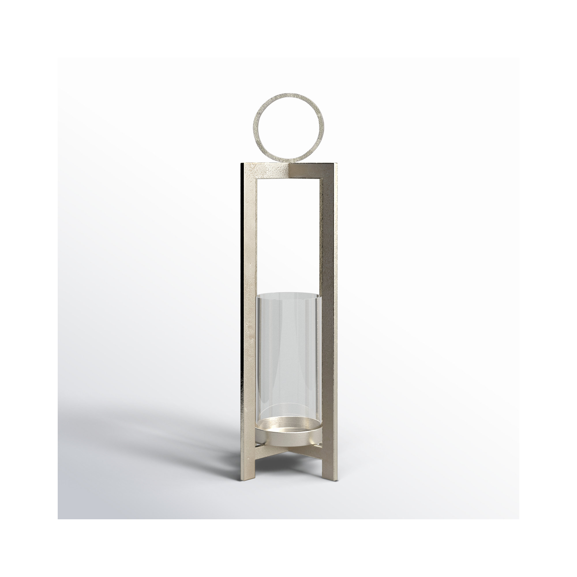 Barrow Lantern, Silver, 26" H x 8" W x 8" D