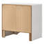 Ensemble de chambre à coucher Isadora blanc Queen 3 pièces avec lit à panneaux rembourrés et deux tables de chevet